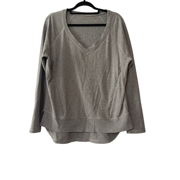 Lululemon After Asana Pullover Size 10 French Gray Terry Style W3D20S Women's - Picture 2 of 7